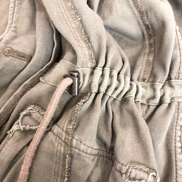 Free People Olive Green Not Your Brothers Cargo Style Jacket Coat - Picture 9 of 12